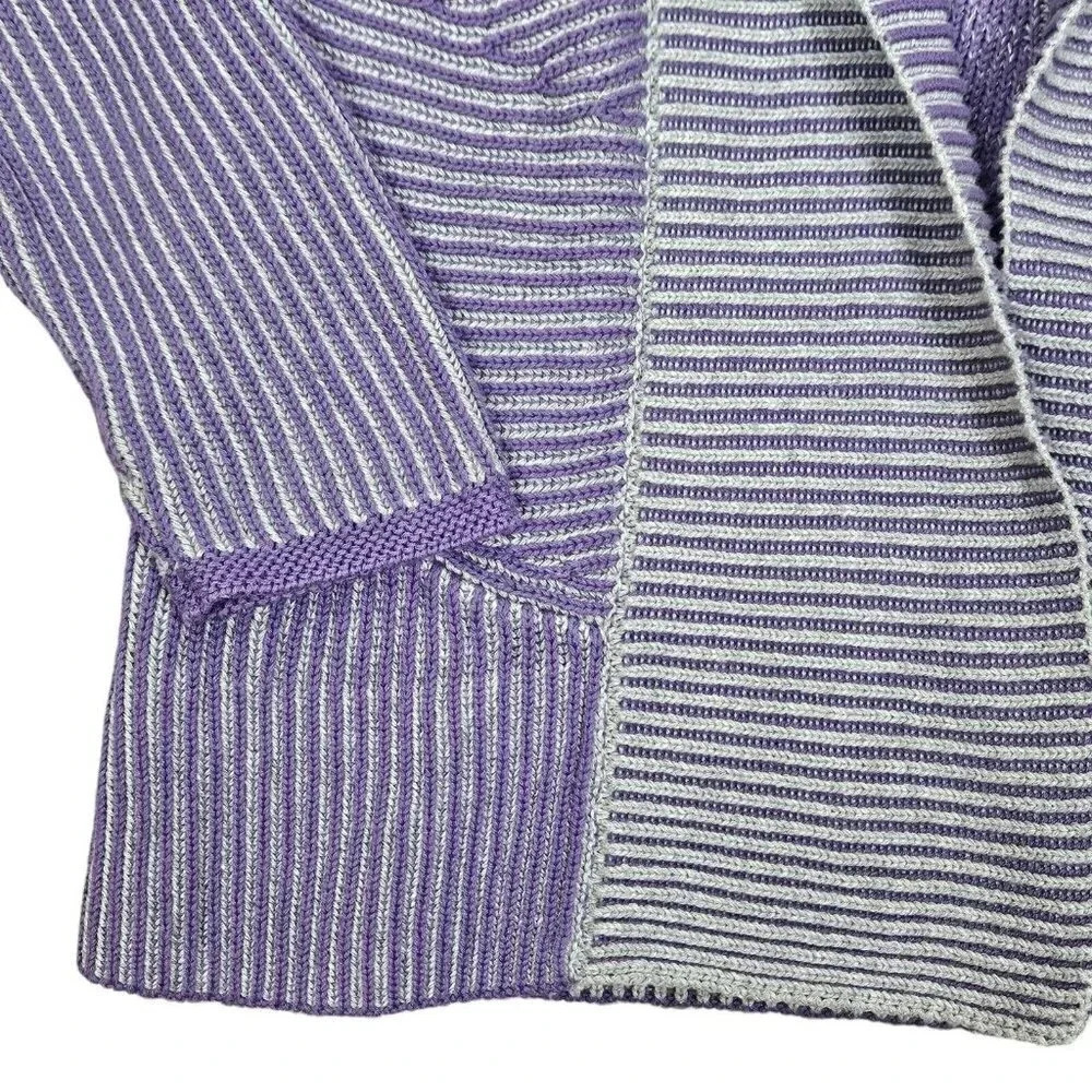 Coldwater Creek Heather Purple Open Front Sweater Cardigan Size Medium Petite‎ - Picture 4 of 11